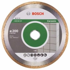 Коло алмазне відрізне PF Ceramic 200х25,4 кераміка Bosch 2608602537