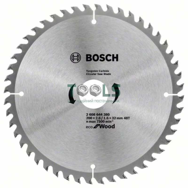 Пильный диск Bosch Eco for Wood (200x2.6x32-48T) (2608644380)