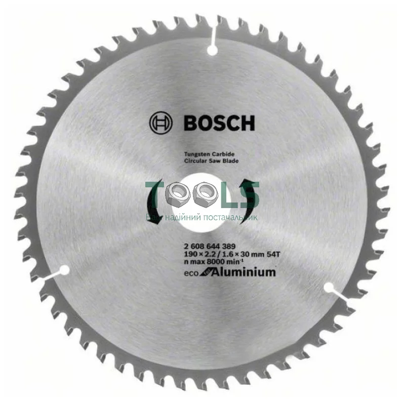 Пильный диск Bosch Eco for Aluminium (190х30х54T) (2608644389)