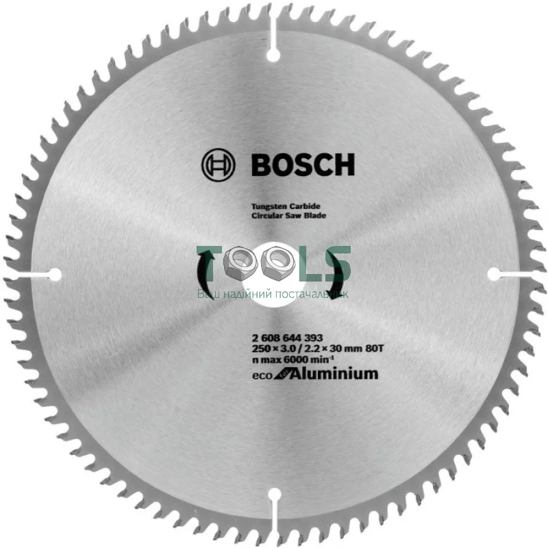 Пильный диск Bosch Eco for Aluminium (250х30х80Т) (2608644393)