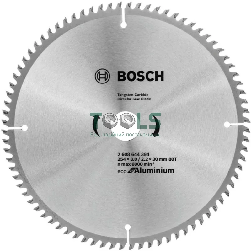 Пильный диск Bosch ECO AL (254х30х80Т) (2608644394)