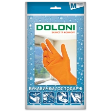 Перчатки хозяйственные латексные Doloni (М/8