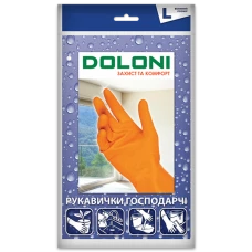 Рукавиці господарські латексні Doloni (L/9") (4546)