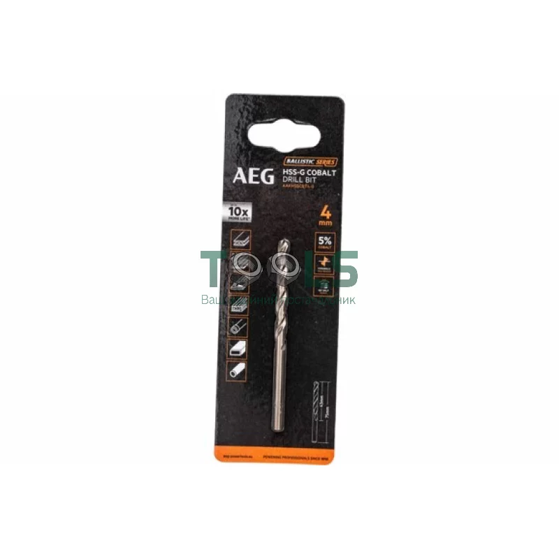 Сверло AEG AAKHSSCBT4-0 HSS-Co, 4х43х75 мм (4932479328)