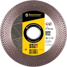 Диск алмазный отрезной Baumesser 1A1R PRO Gres (125x2.0x8/20x22.23 мм) (91315538010)