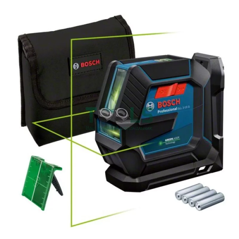 Лазерний нівелір Bosch GLL 2-15 G Professional (15 м) (0601063W02)