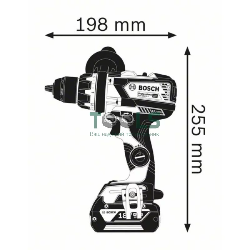 Дрель-шуруповерт аккумуляторная Bosch GSR 18V-110 C (18 В, без АКБ) (06019G0109)