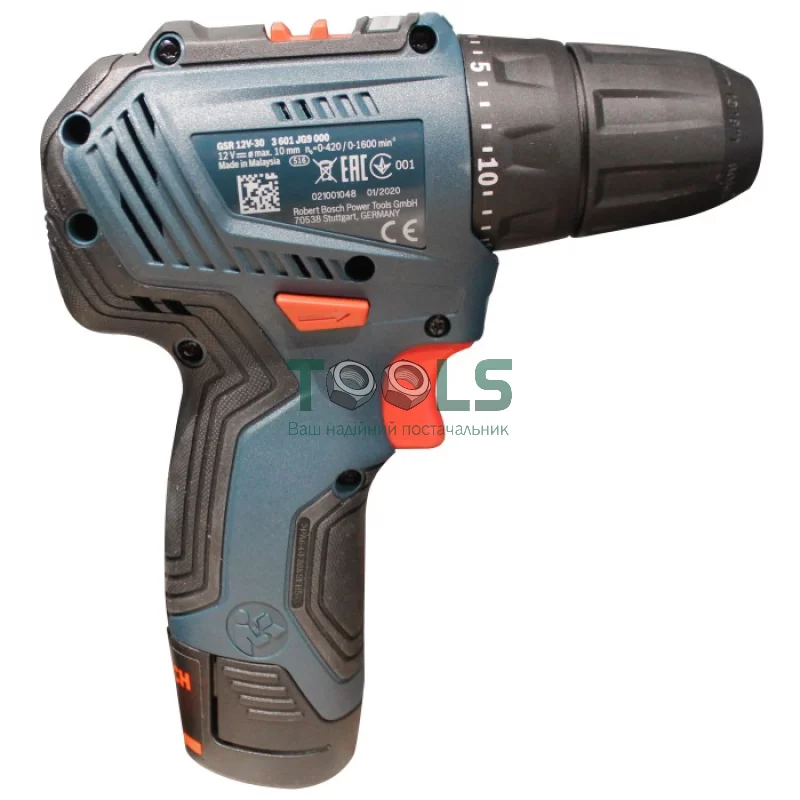 Дриль-шуруповерт акумуляторний Bosch GSR 12V-30 (12 В, 2 А/год) (06019G9000)