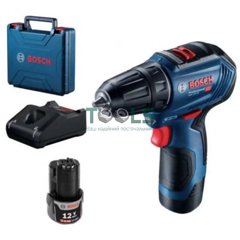 Дриль-шуруповерт акумуляторний Bosch GSR 12V-30 (12 В, 2 А/год) (06019G9000)