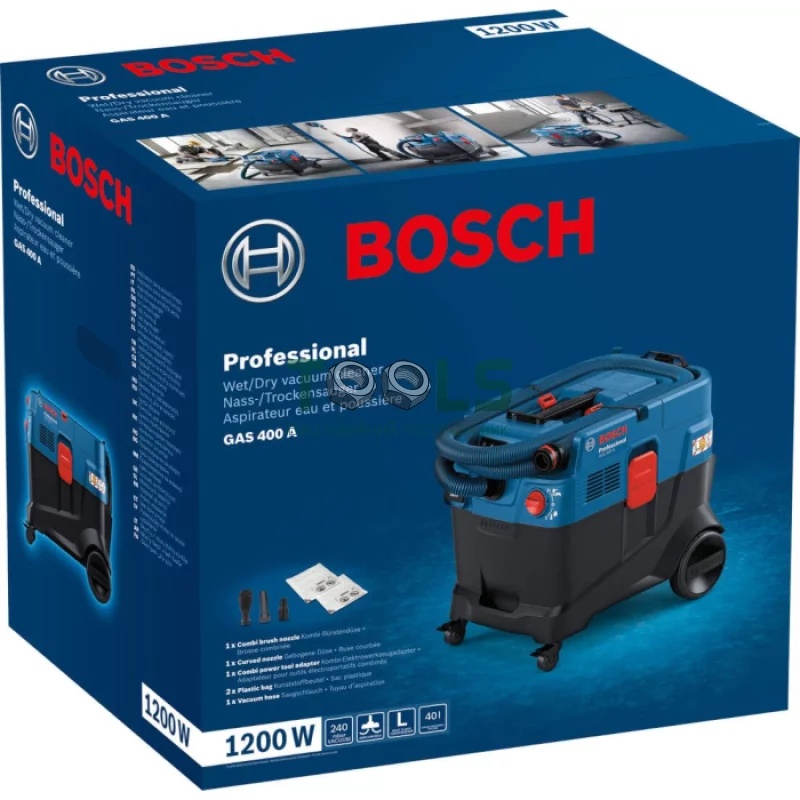 Будівельний пилосос Bosch GAS 400 A Professional (1.2 кВт, 40 л) (06019M0020)