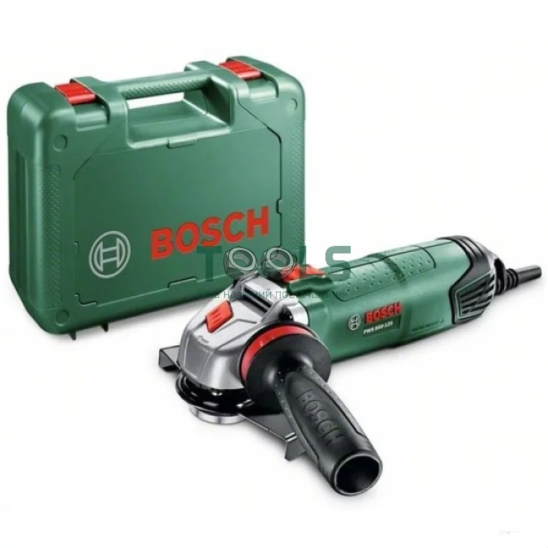 Кутова шліфувальна машина Bosch PWS 850-125 + кейс (850 Вт) (06033A2720)