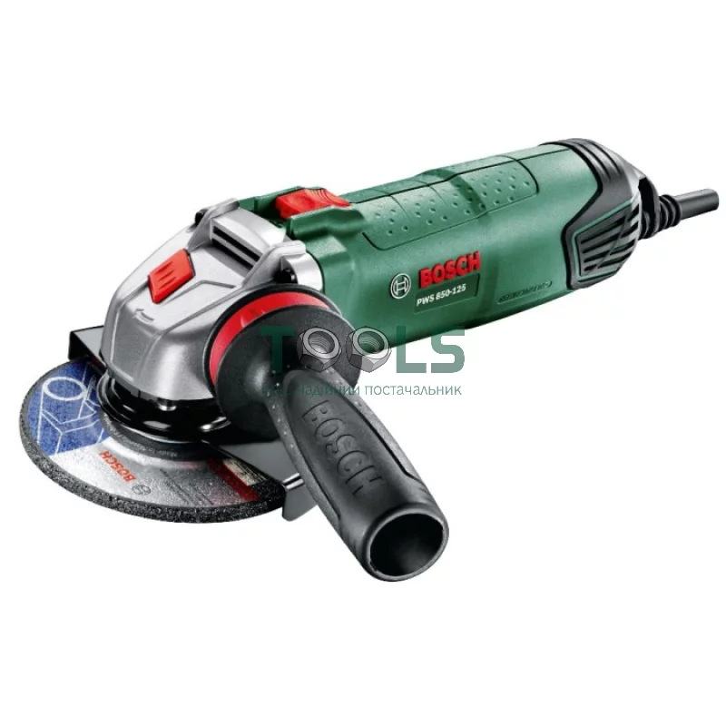 Кутова шліфувальна машина Bosch PWS 850-125 + кейс (850 Вт) (06033A2720)