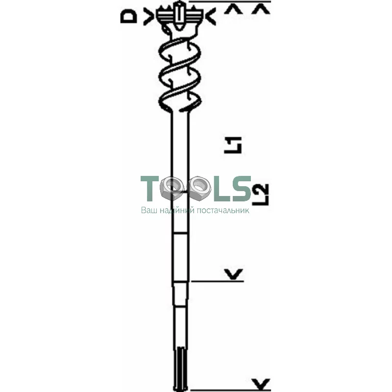 Бур проломний 55х850х1000 мм SDS-MAX Bosch 1618596458