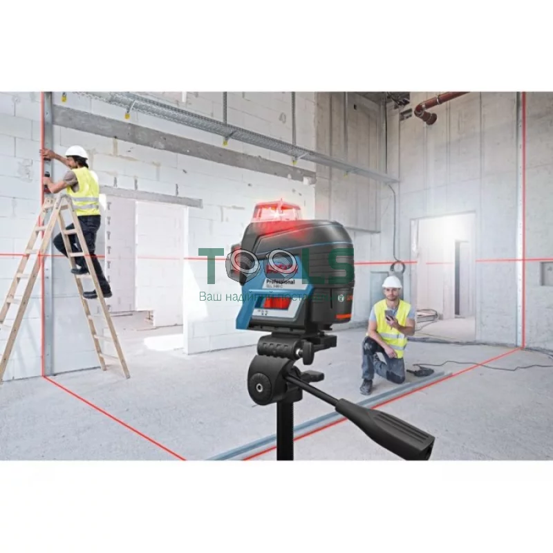 Лазерный нивелир Bosch GLL 3-80 C + BM1 + LR7 (120 м) (0601063R05)