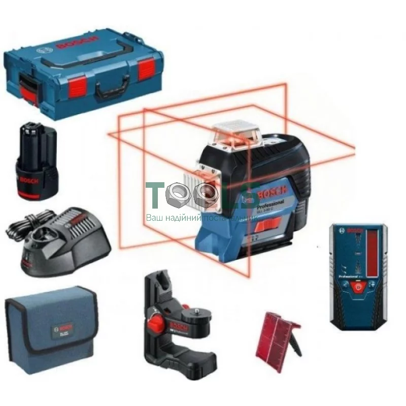 Лазерный нивелир Bosch GLL 3-80 C + BM1 + LR7 (120 м) (0601063R05)