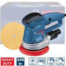 Ексцентрикова шліфувальна машина Bosch GEX 34-125 (0.34 кВт, 125 мм) (0601372300)