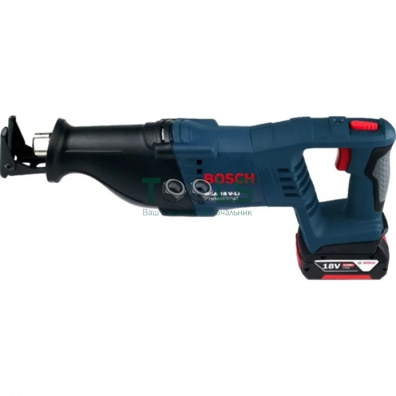 Ножовка аккумуляторная Bosch GSA 18 V-LI (18 В, 4 А*ч, 2700 ход/мин) (0615990L6H)