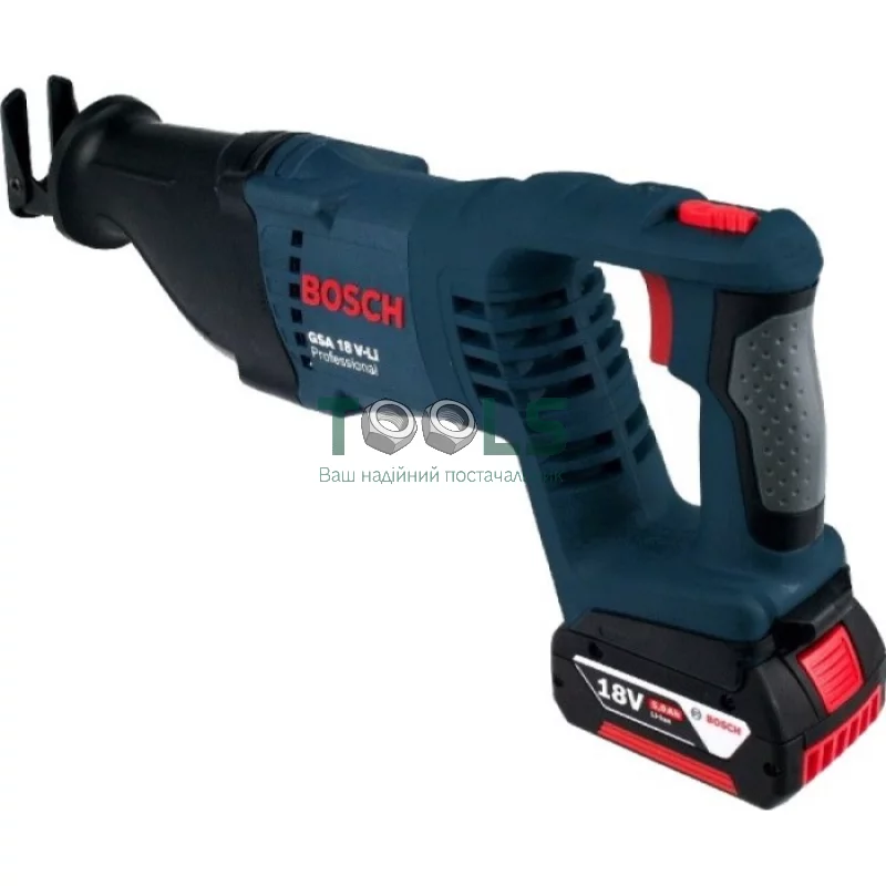 Ножовка аккумуляторная Bosch GSA 18 V-LI (18 В, 4 А*ч, 2700 ход/мин) (0615990L6H)