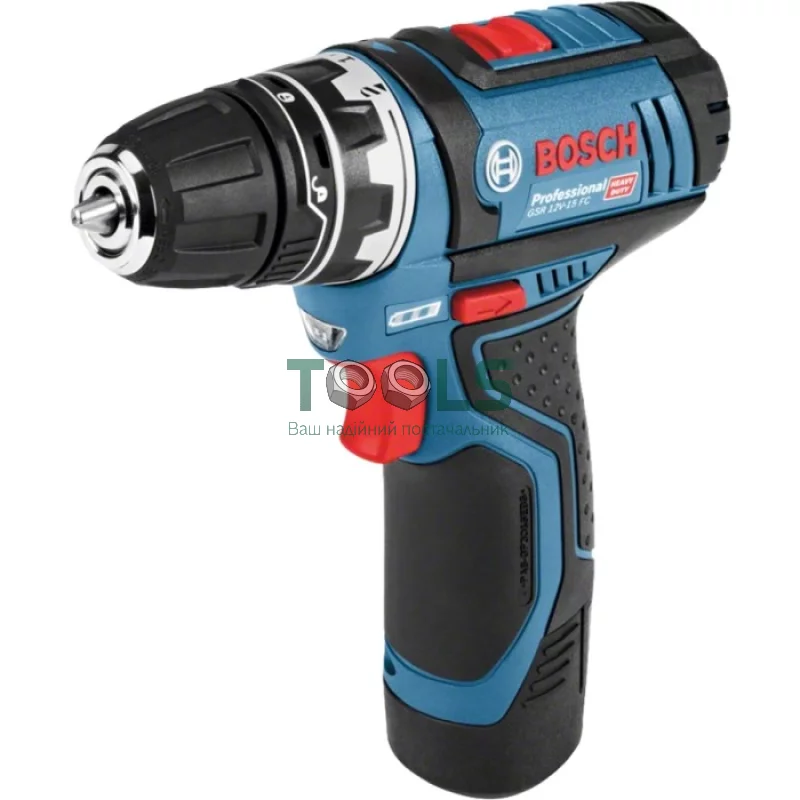 Аккумуляторная дрель-шуруповерт Bosch GSR 12V-15 FC (12 В, 2х2 А*ч, 30 Н*м) (06019F6001)