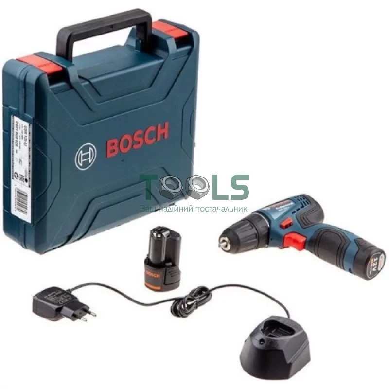 Шуруповерт аккумуляторный Bosch GSR 120-LI + GLI 12V-300 (12 В, 2х2 А*ч, 30 Н*м) (06019G8004)