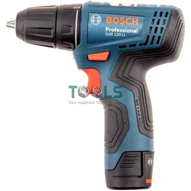 Шуруповерт аккумуляторный Bosch GSR 120-LI + GLI 12V-300 (12 В, 2х2 А*ч, 30 Н*м) (06019G8004)