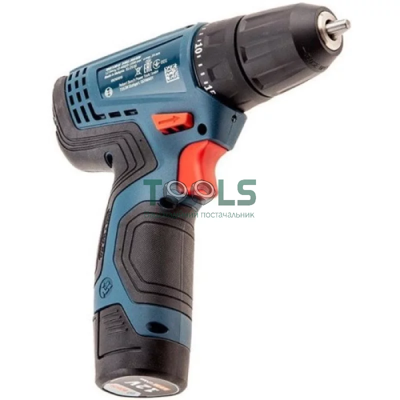 Шуруповерт аккумуляторный Bosch GSR 120-LI + GLI 12V-300 (12 В, 2х2 А*ч, 30 Н*м) (06019G8004)