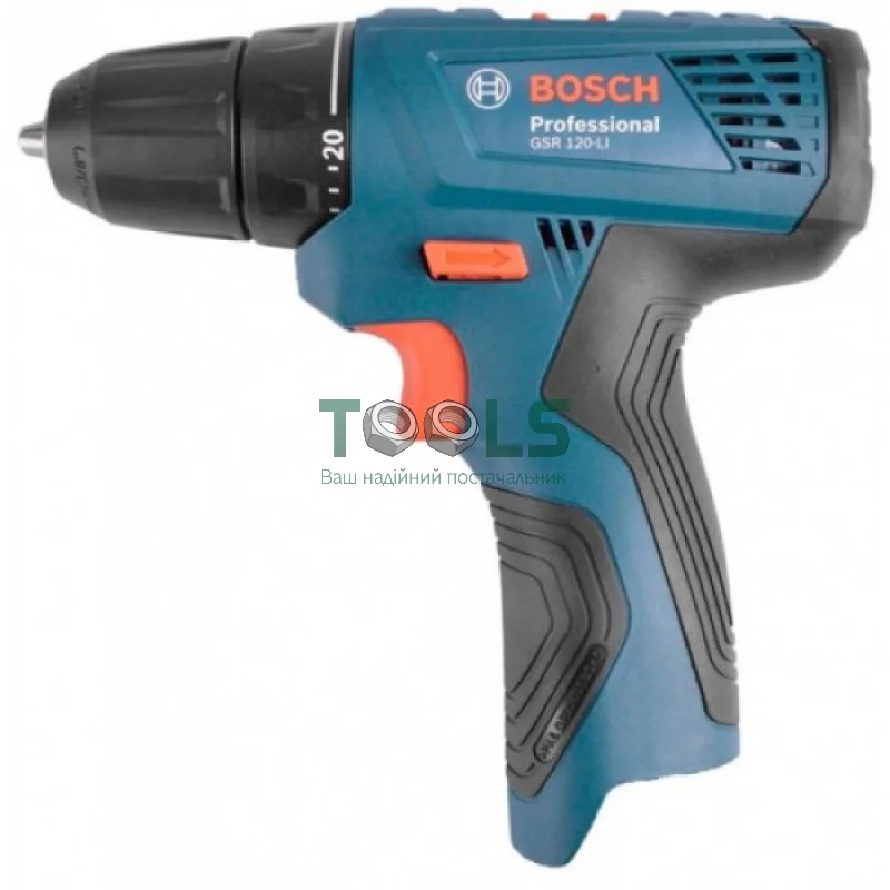 Дриль-шуруповерт акумуляторний Bosch GSB 120-LI Professional (12 В, 2х2 А*год, 30 Н*м) (06019G8100)