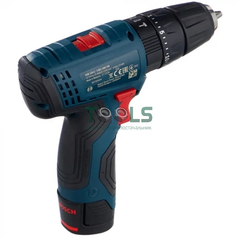 Дриль-шуруповерт акумуляторний Bosch GSB 120-LI Professional (12 В, 2х2 А*год, 30 Н*м) (06019G8100)