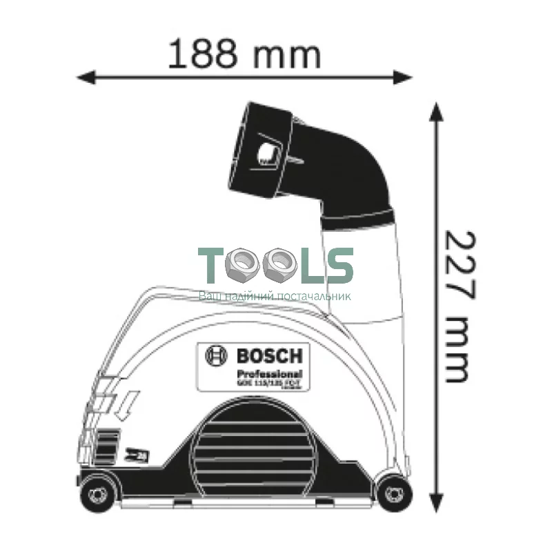 Кожух для отвода пыли Bosch GDE 115/125 FC-T (1600A003DK)