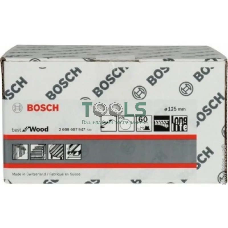 Кружок шлифовальный 125 мм P60 б/о Best for Wood Bosch 2608607947