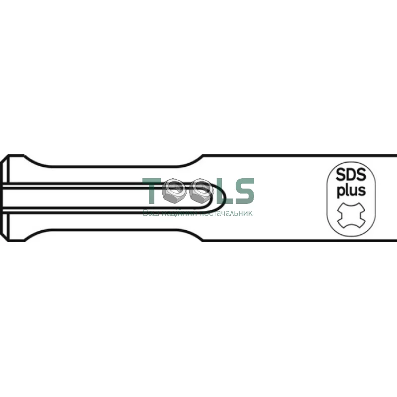 Зубило пиковое 250 мм Extra Long Life SDS+ Bosch 2609390576