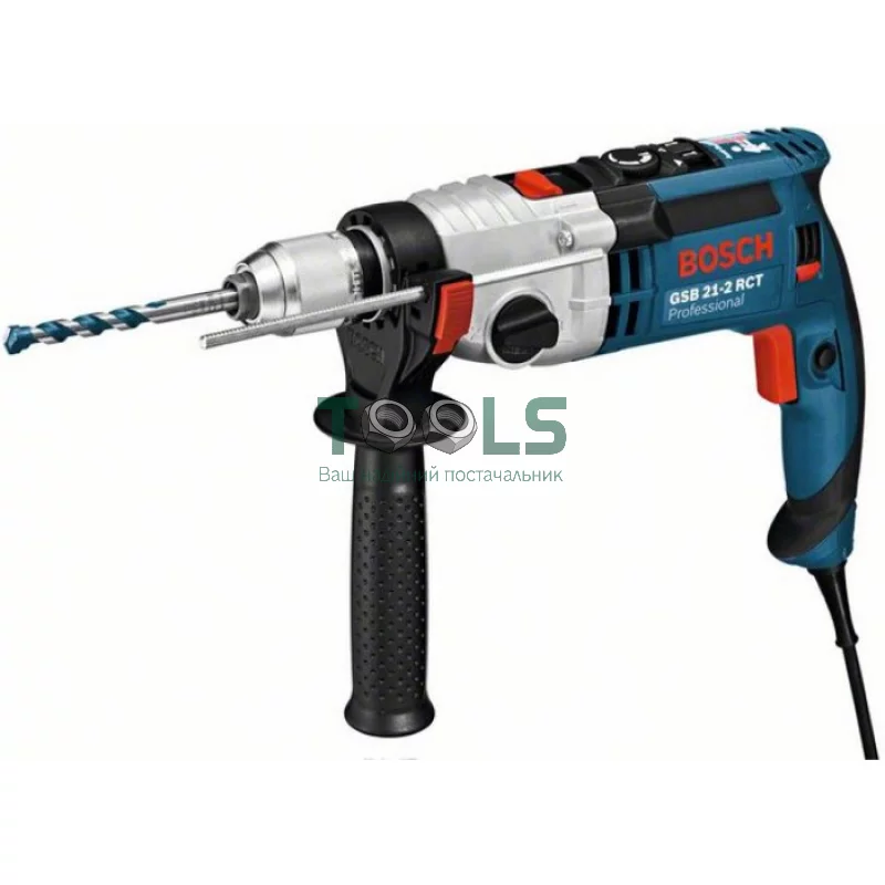 Дрель ударная Bosch 1300Вт GSB 21-2 RCT (1.3 кВт, 43/20.5 Н*м) (060119C700)