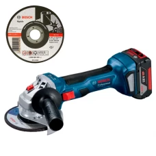 Акумуляторна УШМ Bosch GWS 180-LI + відрізні кола Bosch Expert for Inox (25 шт.) (06019H9025+2608600549)