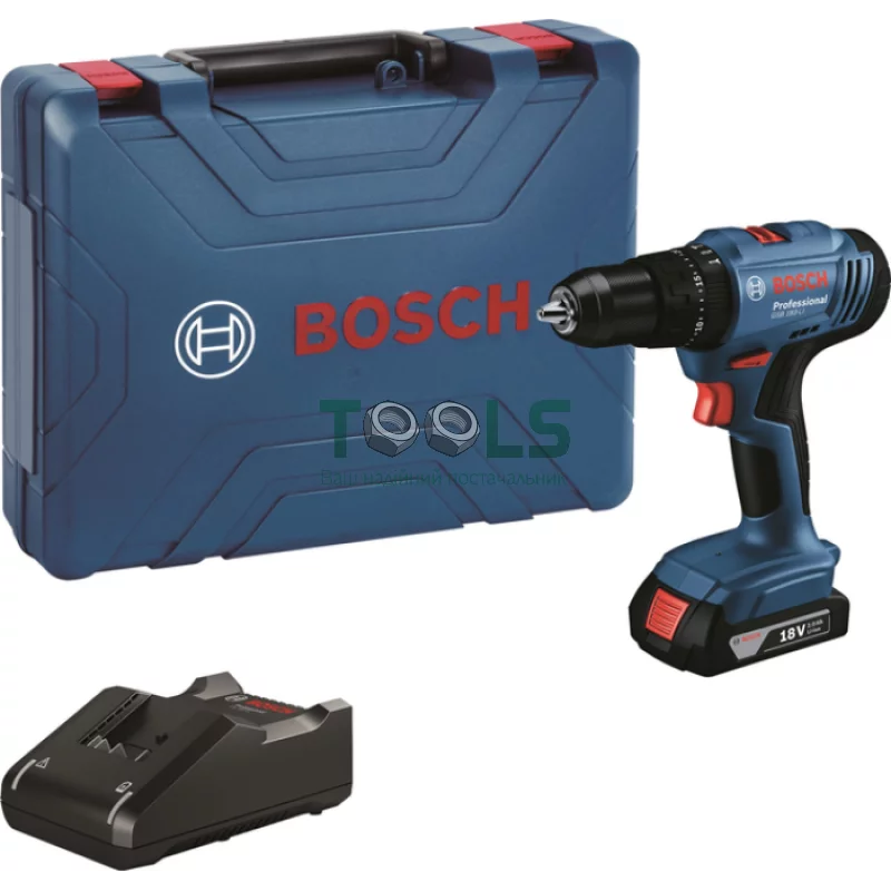 Аккумуляторная ударная дрель-шуруповерт Bosch GSB 183-LI Professional (2х18 В, 2 А*ч) (06019K9101)