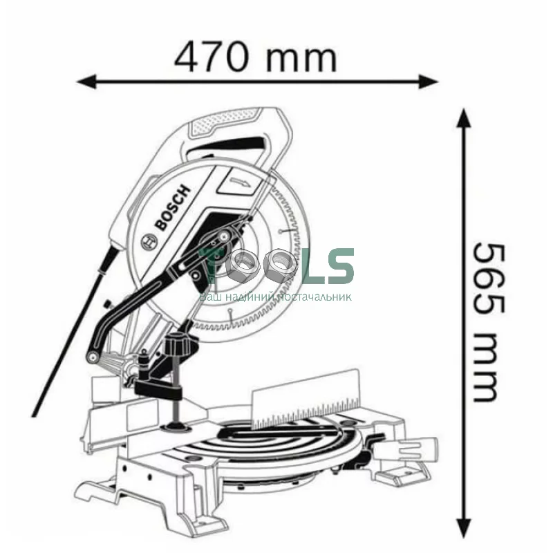 Торцовочная пила Bosch GCM 10 MX (1.7 кВт, 254 мм) (0601B29021)