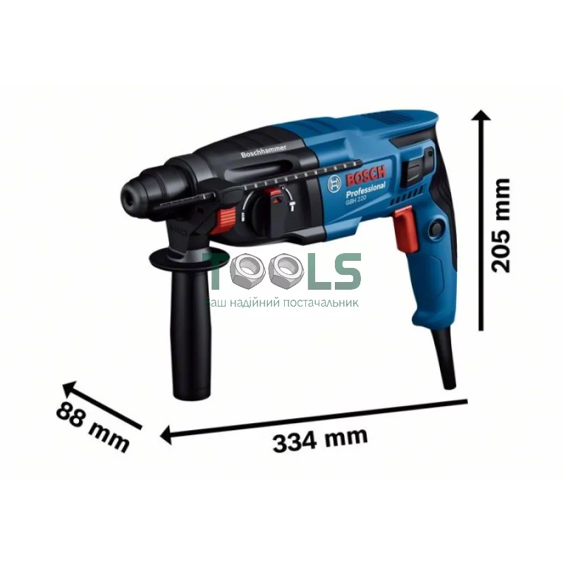 Перфоратор Bosch GBH 220 Professional (0.72 кВт, 2 Дж) (06112A6020)