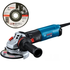 Кутова шліфувальна машина Bosch GWS 17-125 S + круги відрізні Bosch Expert for Inox (25 шт.) (06017D0300+2608600549)