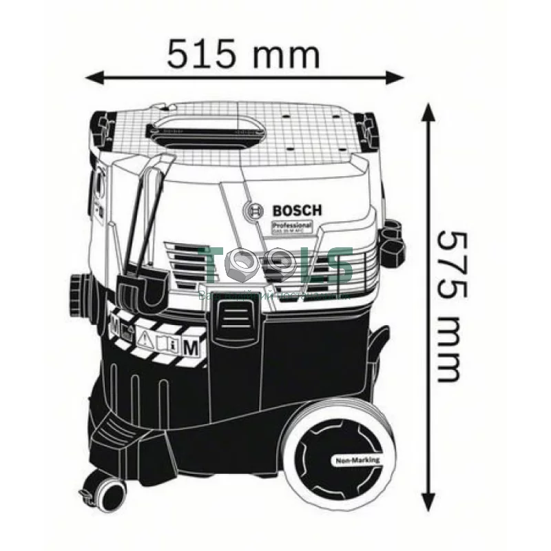 Будівельний пилосос Bosch GAS 35 M AFC (1.38 кВт, 35 л) (06019C3100)