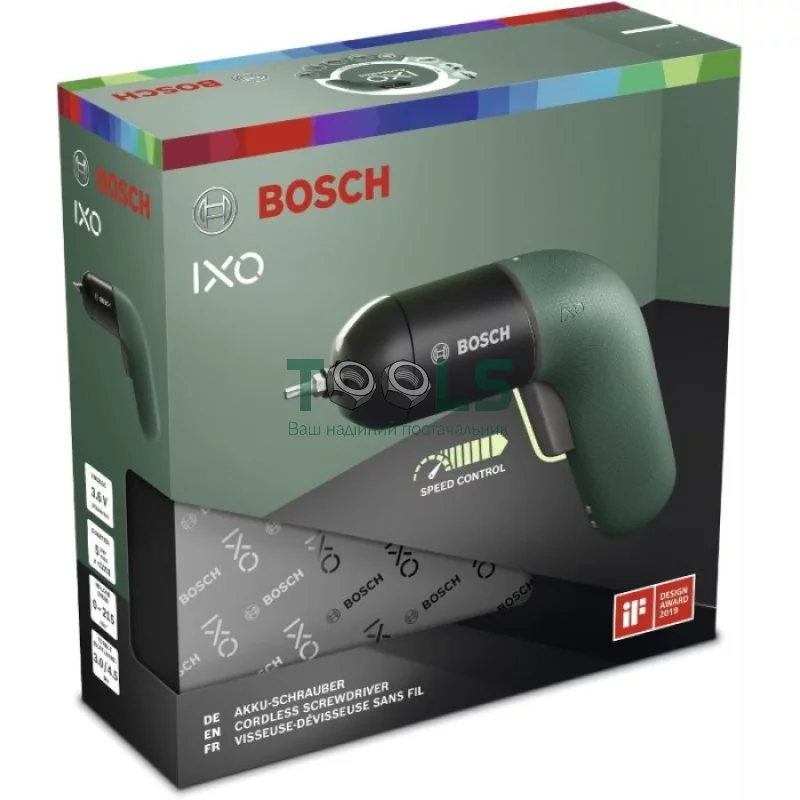 Шуруповерт аккумуляторный Bosch IXO VI (3.6 В, 1.5 А/ч) (06039C7020)