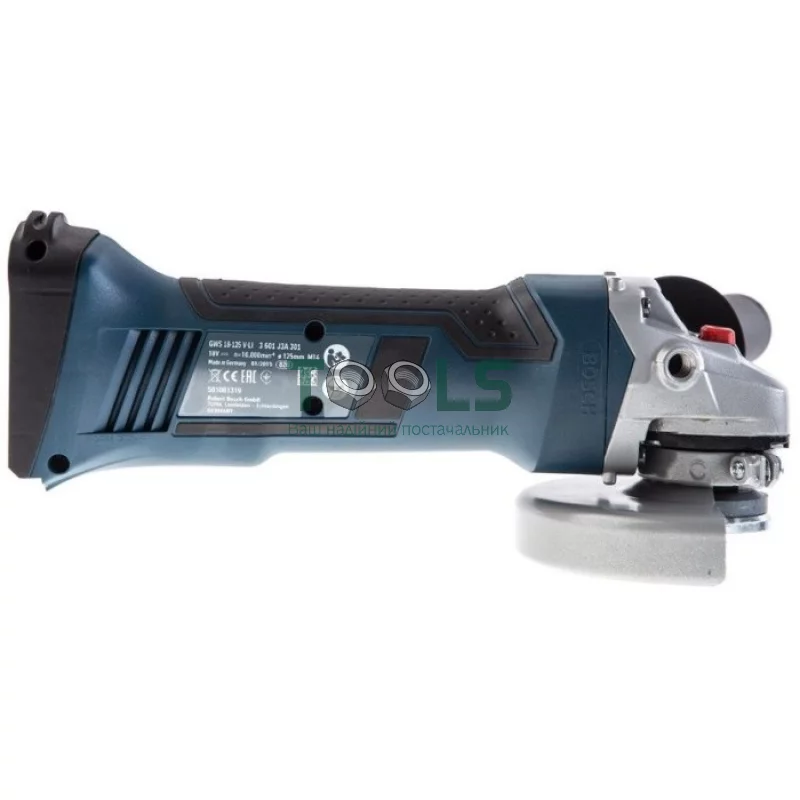 Кутова шліфувальна машина акумуляторна Bosch GWS 18-125 V-Li Professional (18 В, 4 А*год) (0615990L6G)