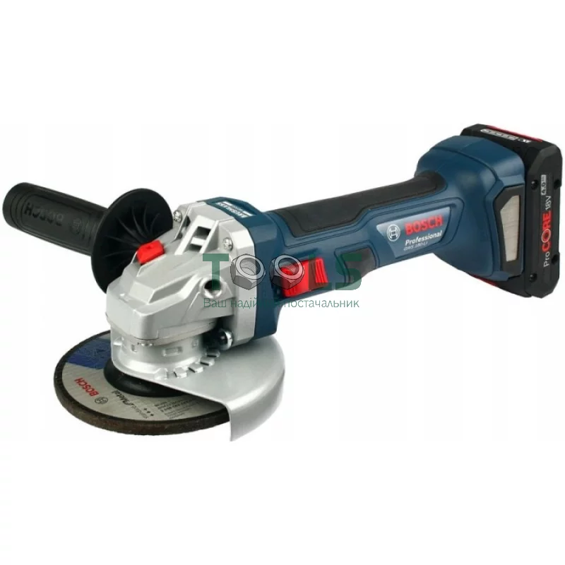 Аккумуляторная угловая шлифмашина Bosch GWS 180-LI Professional (18 В, 4 А*ч, 125 мм) (06019H9025)