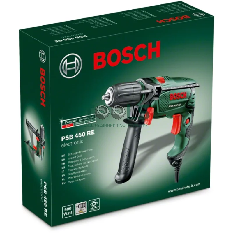 Дрель ударная Bosch PSB 450 RE (500 Вт) (0603127025)