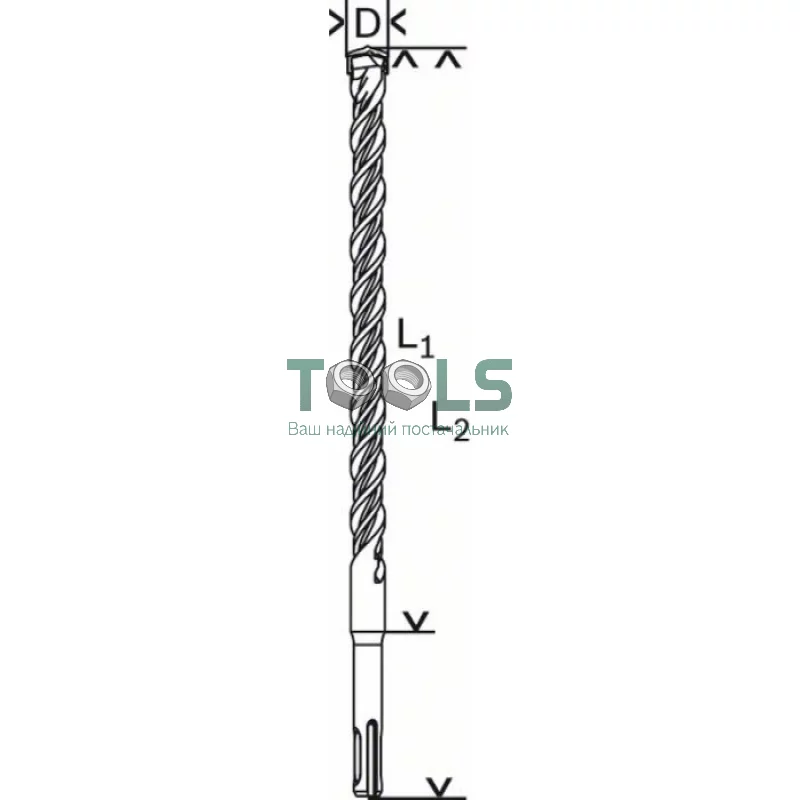 Бур Bosch SDS-Plus-5 (22х950х1000 мм) (2608597128)