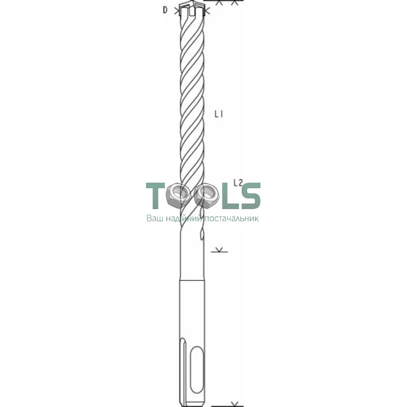 Бур Bosch SDS-Plus-5X (12х400х460 мм) (2608833812)