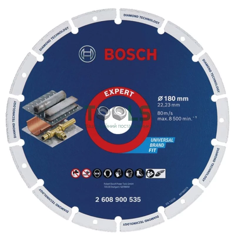 Диск алмазный Bosch Expert Diamond Metal Wheel (180x22.23 мм) (2608900535)