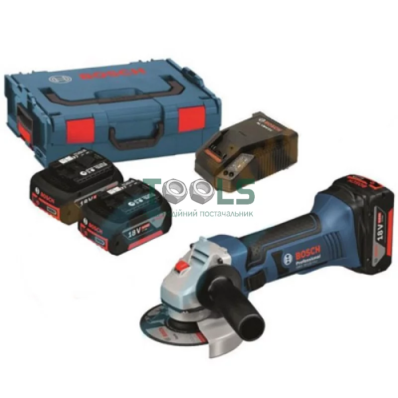 Кутова шліфувальна машина акумуляторна Bosch GWS 18-125 V-Li (125 мм, 18 В) (060193A30B)