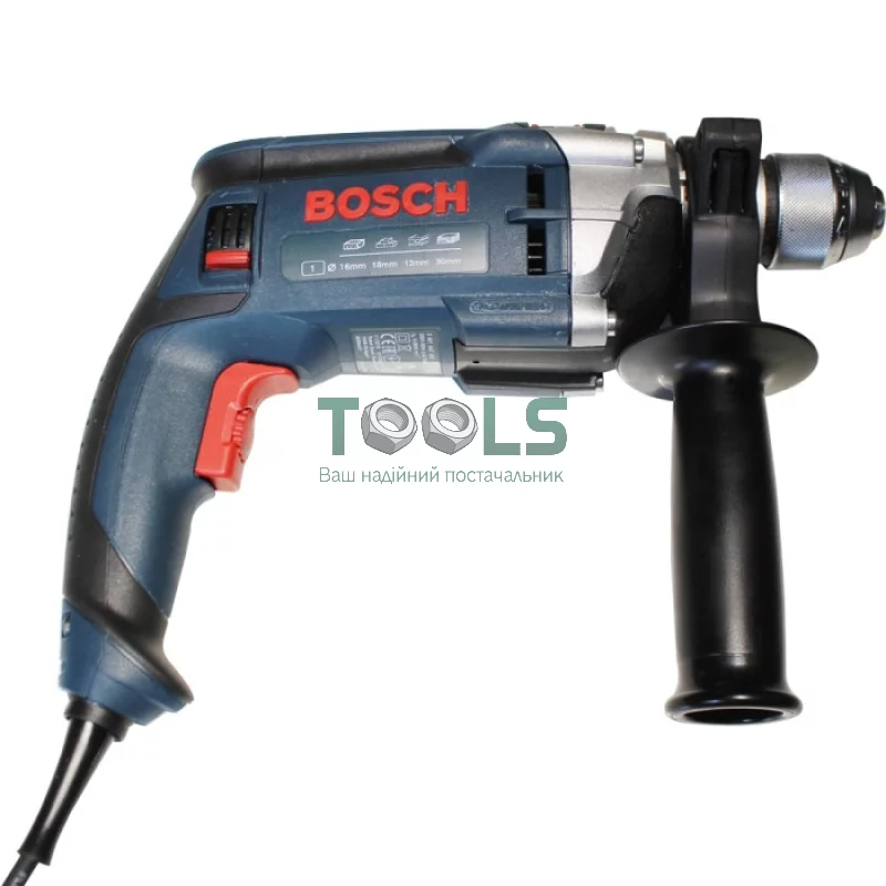 Дрель ударная Bosch GSB 16 RE (750 Вт, 13 мм) + набор сверл Robust Line CYL-9 MultiConstruction (7 шт.) (0615990L2N)