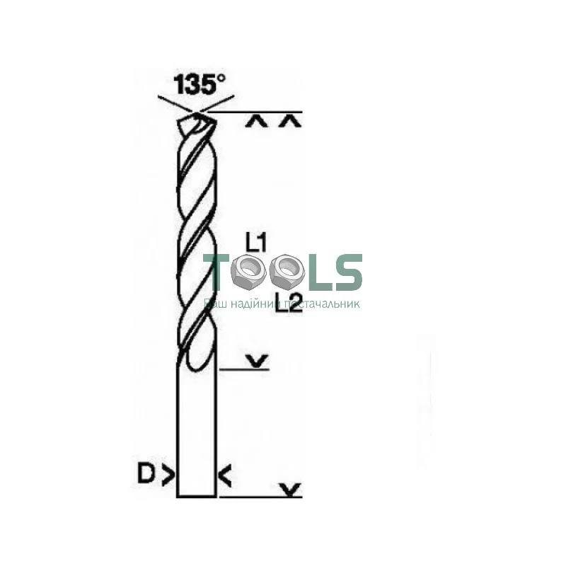 Сверло по металлу Bosch HSS-Co, DIN 338 (10х87 мм) (2608585864)