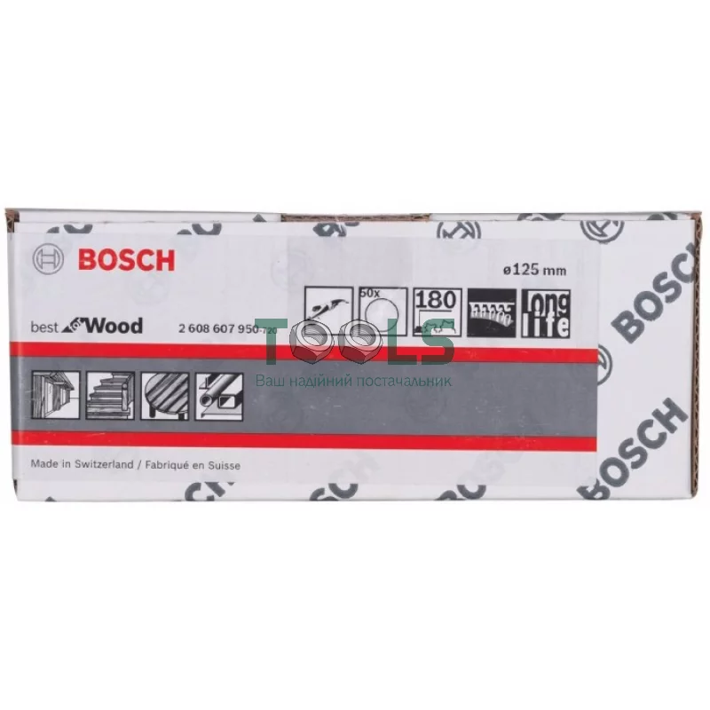 Кружок шлифовальный 125 мм P180 б/о Best for Wood Bosch 2608607950