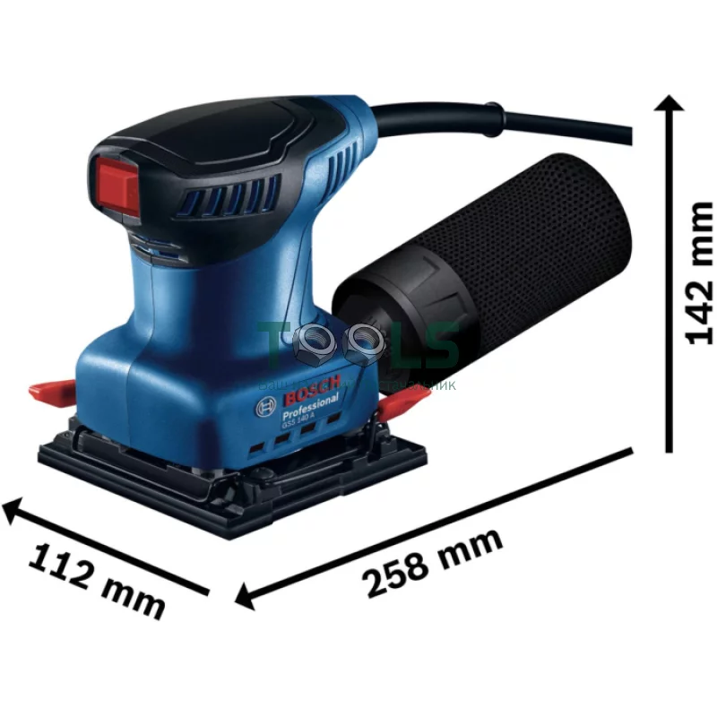 Віброшліфмашина Bosch GSS 140 A Professional (230 В, 112х101 мм) (06012A8021)